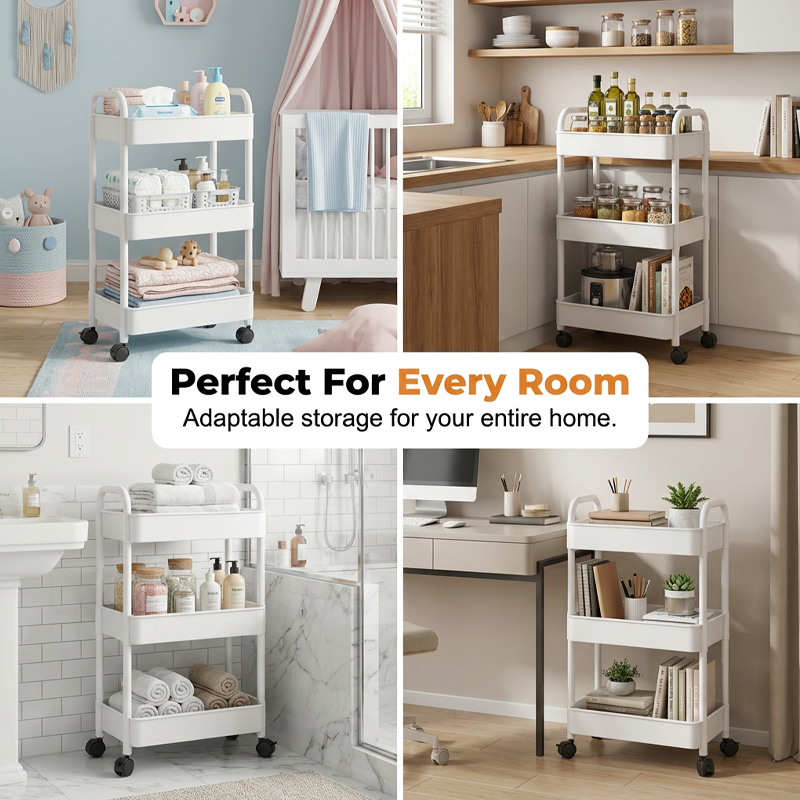 Mobile Kitchen Shelf Organizer with Wheels