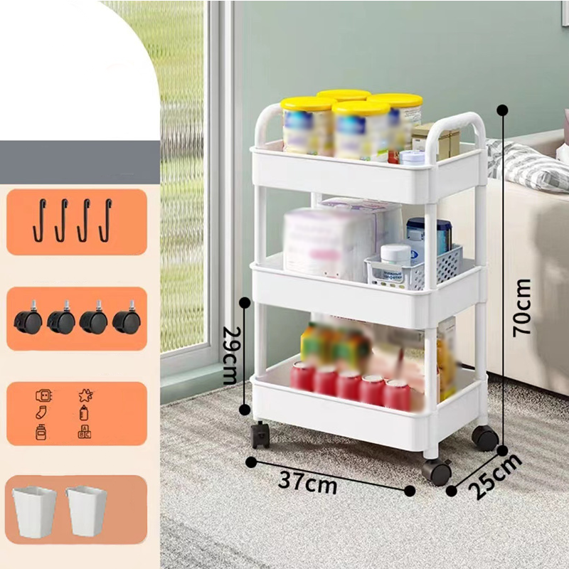 Mobile Kitchen Shelf Organizer with Wheels