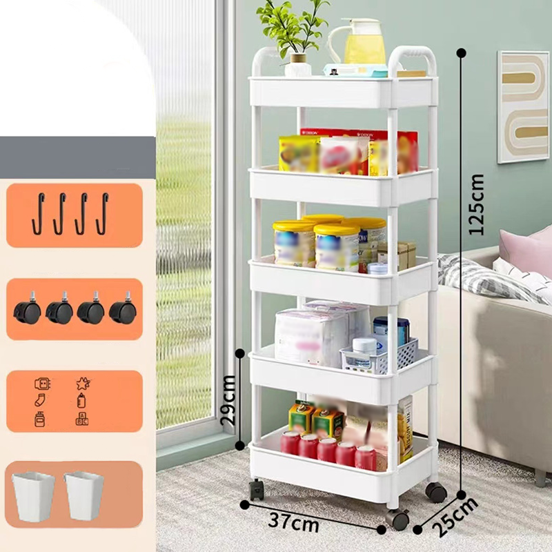 Mobile Kitchen Shelf Organizer with Wheels