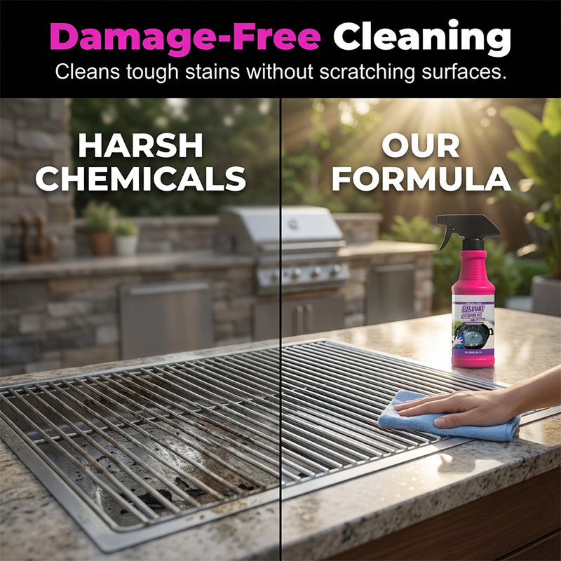 Powerful Grill Cleaning Spray – Removes Grease in 3 Minutes