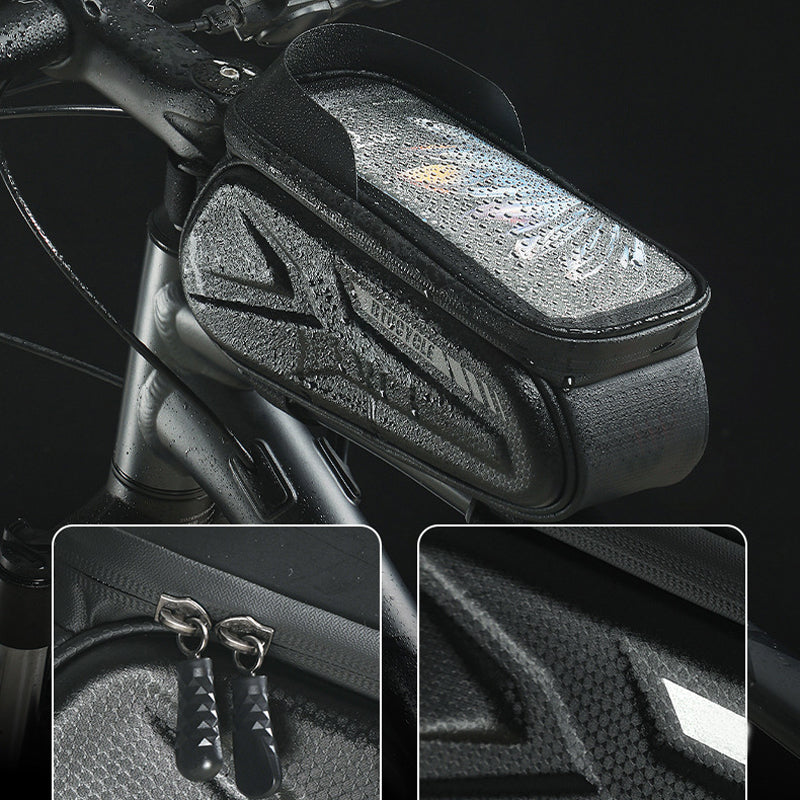 Waterproof Bicycle Frame Bag with Phone Holder