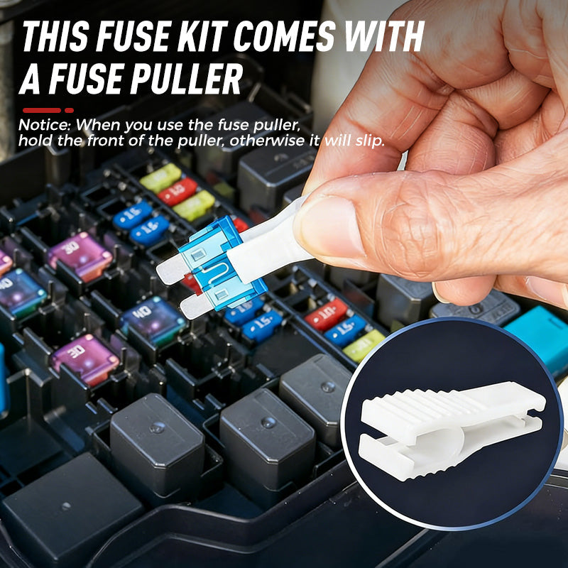 300-Piece Automotive Fuse Assortment with Puller Tool