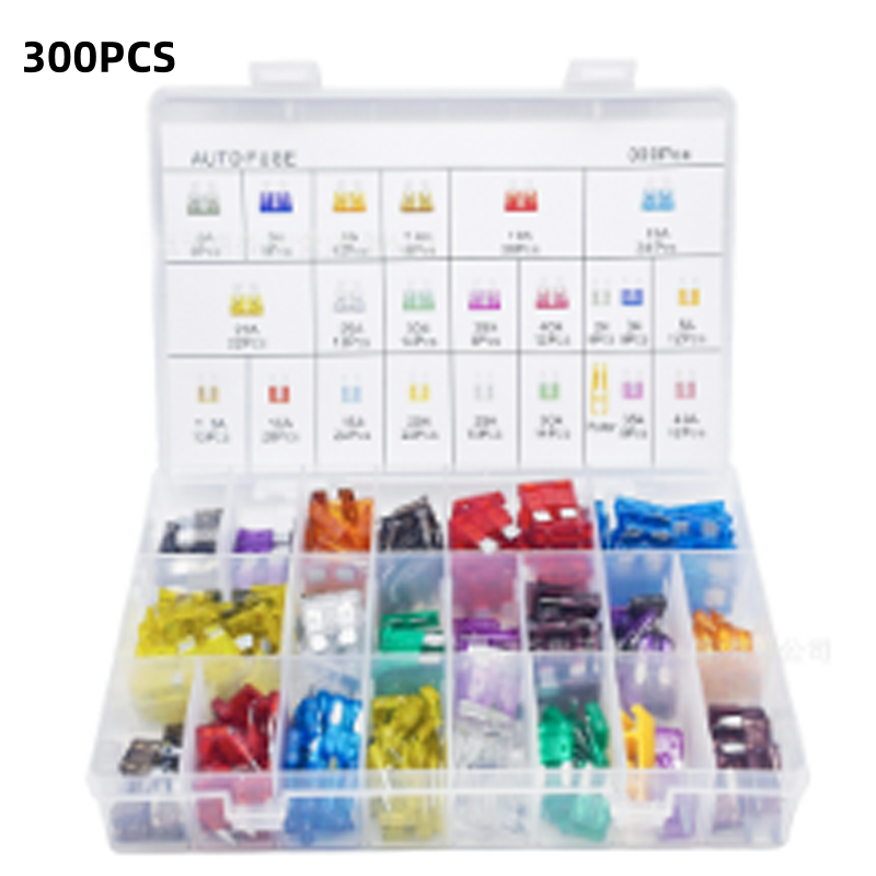 300-Piece Automotive Fuse Assortment with Puller Tool