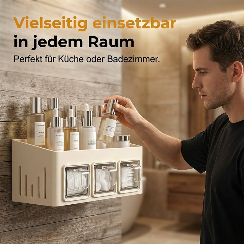 Spice Rack with No Drilling – 3 Clear Drawers