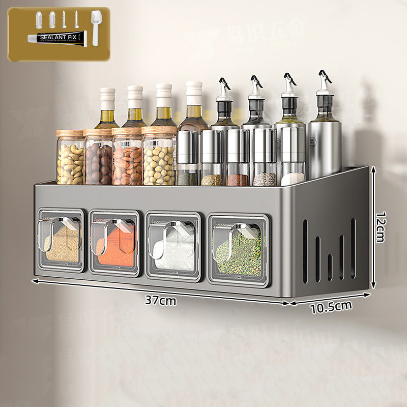 Spice Rack with No Drilling – 3 Clear Drawers