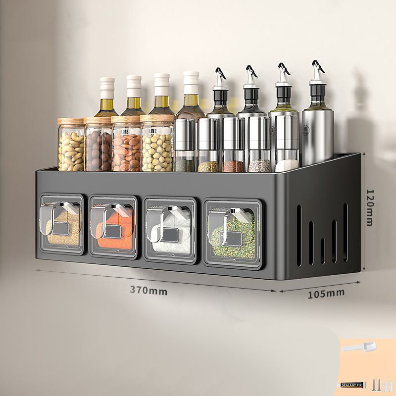 Spice Rack with No Drilling – 3 Clear Drawers