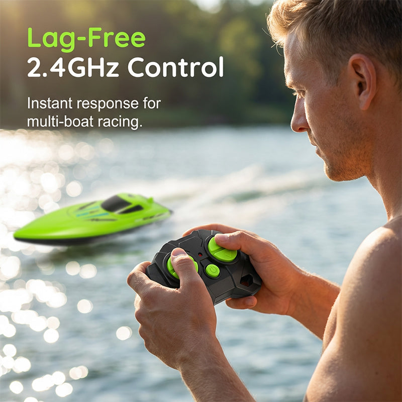 RC Racing Boat with 2.4 GHz Remote Control