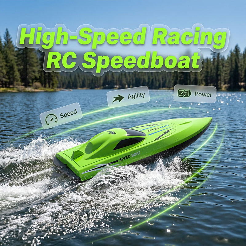 RC Racing Boat with 2.4 GHz Remote Control