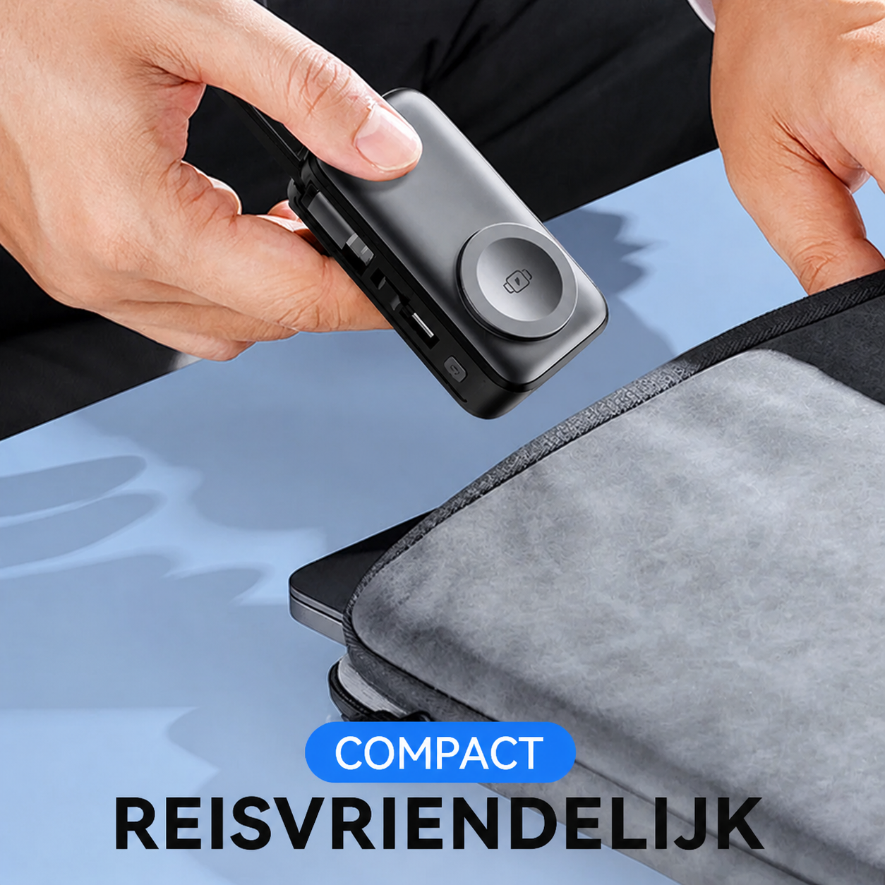 3-in-1 Magnetic Power Bank with Wireless Charging Capability