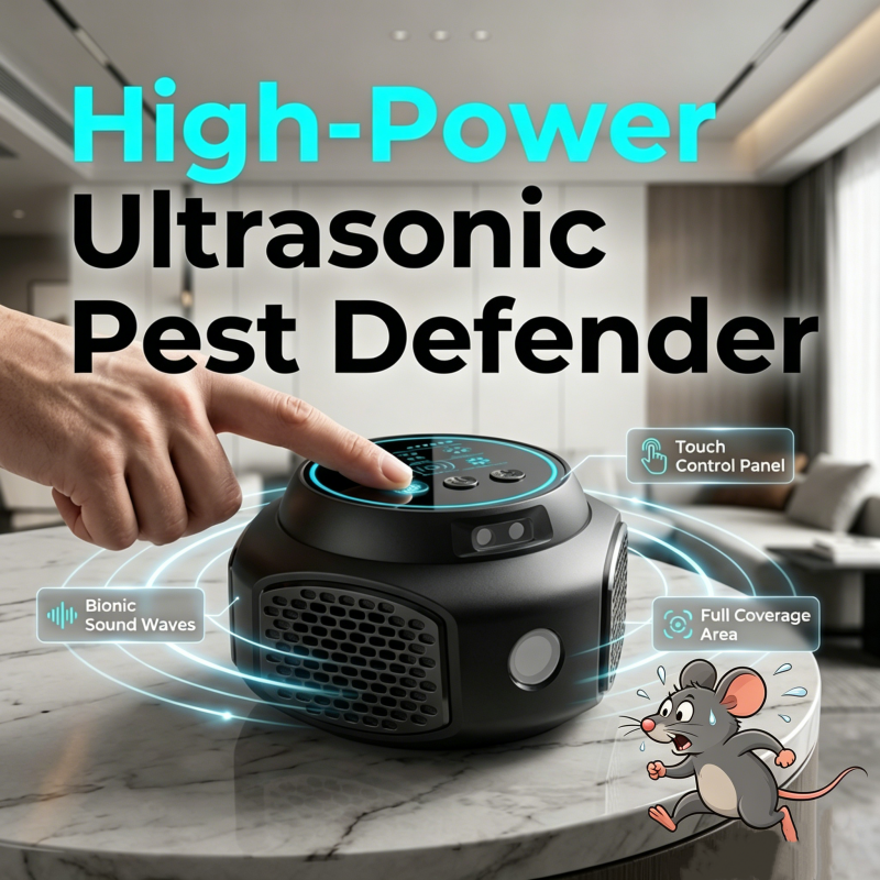 Ultrasonic Pest Repeller with Touchscreen Display