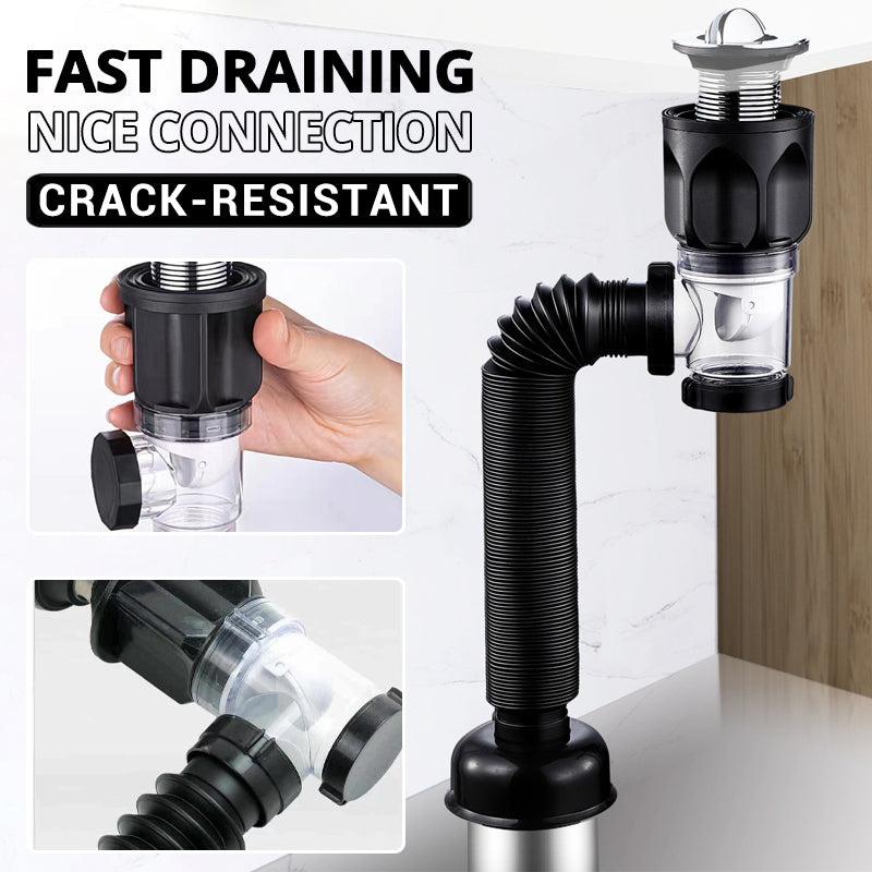 Telescope Drain Pipe with Odor Trap