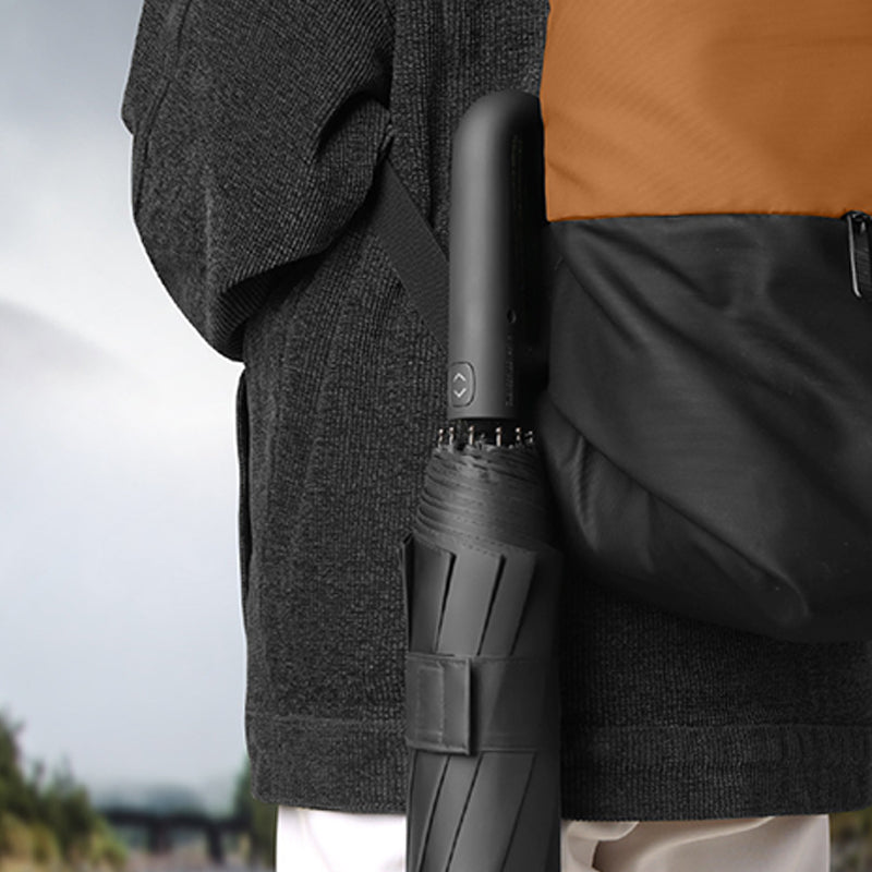 Compact Folding Umbrella with UV Protection for Sun and Rain