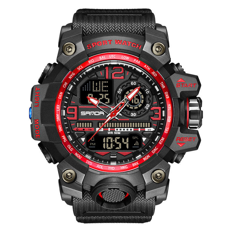 Men's Multi-Function Watch with Luminous Display and Water Resistance