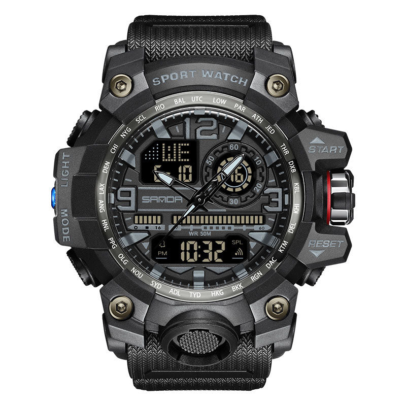 Men's Multi-Function Watch with Luminous Display and Water Resistance