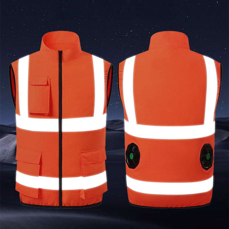 Cooling Vest with Fans and Reflective Strips