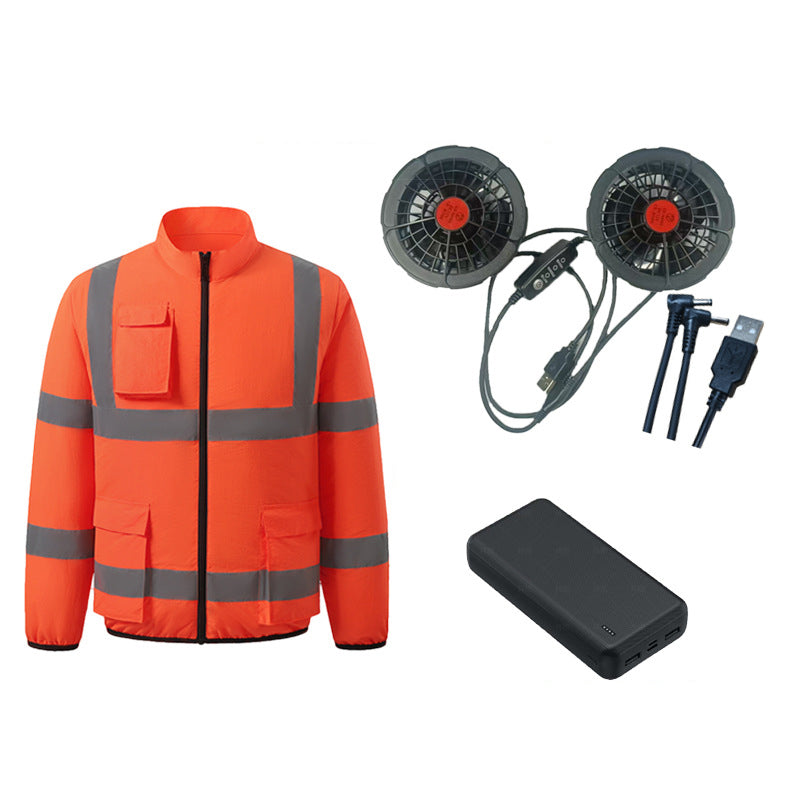 Cooling Vest with Fans and Reflective Strips