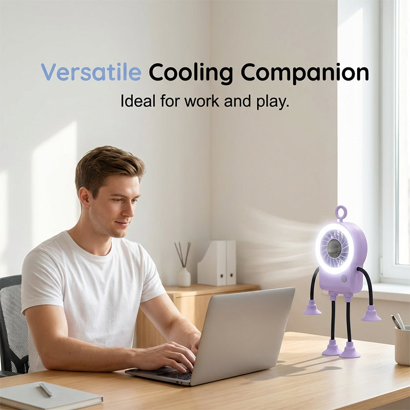 LED Light Robot Table Fan