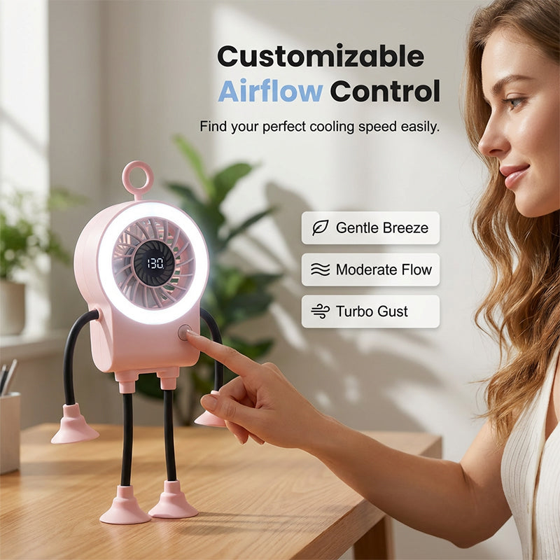 LED Light Robot Table Fan