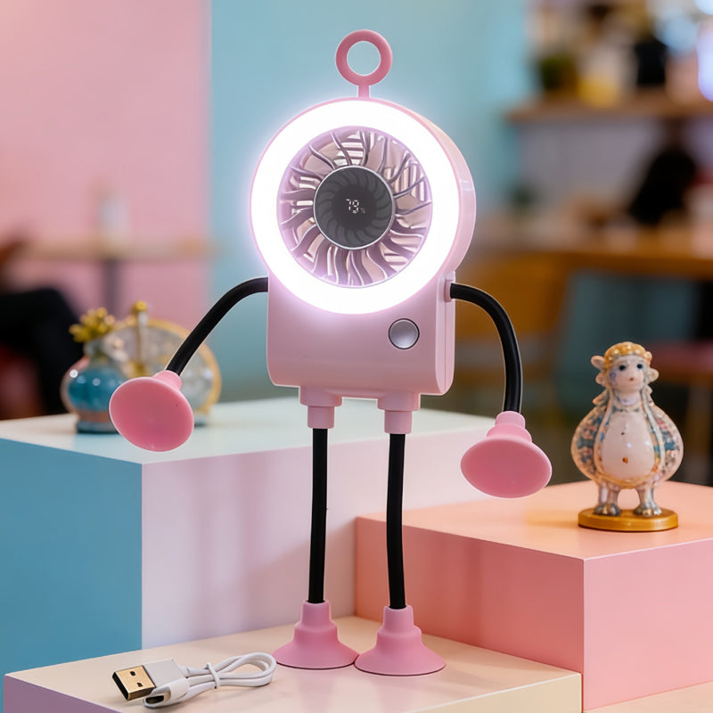LED Light Robot Table Fan