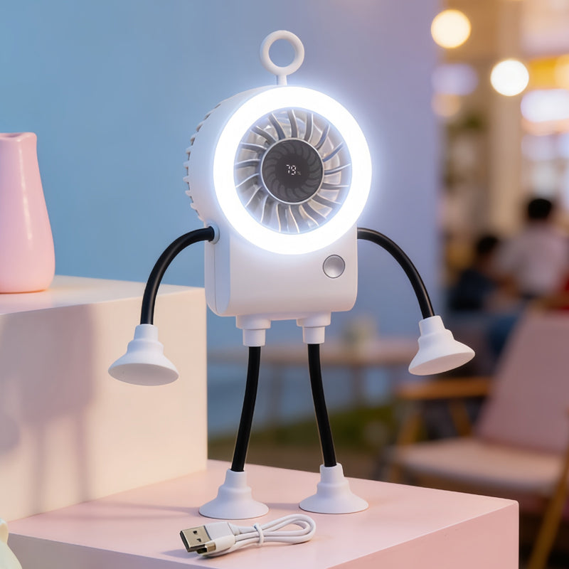 LED Light Robot Table Fan