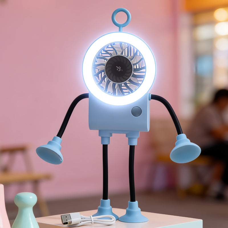 LED Light Robot Table Fan