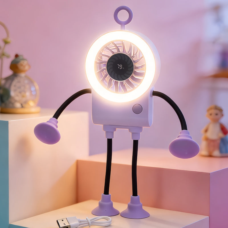 LED Light Robot Table Fan