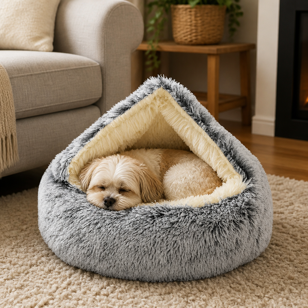SnuggleNest™ — Wrap Your Pet in Cozy Calm for Blissful, Stress-Free Sleep
