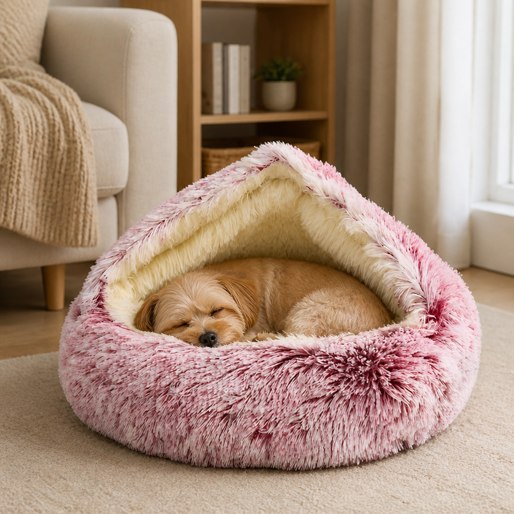 SnuggleNest™ — Wrap Your Pet in Cozy Calm for Blissful, Stress-Free Sleep