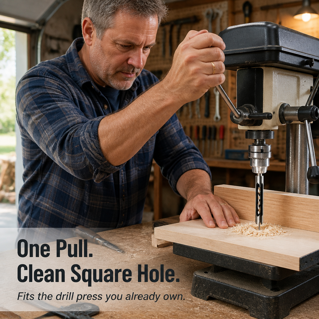 SharpEdge™ — Drill Clean Square Mortises Without Hand-Chiseling for Hours