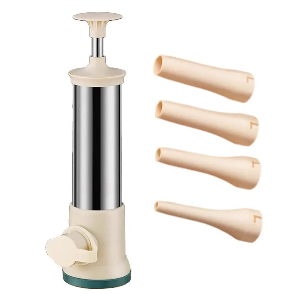 Manual Stainless Steel Sausage Filler with 4 Nozzles