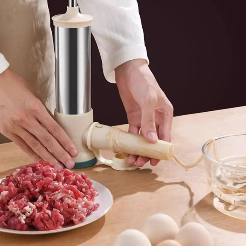 Manual Stainless Steel Sausage Filler with 4 Nozzles
