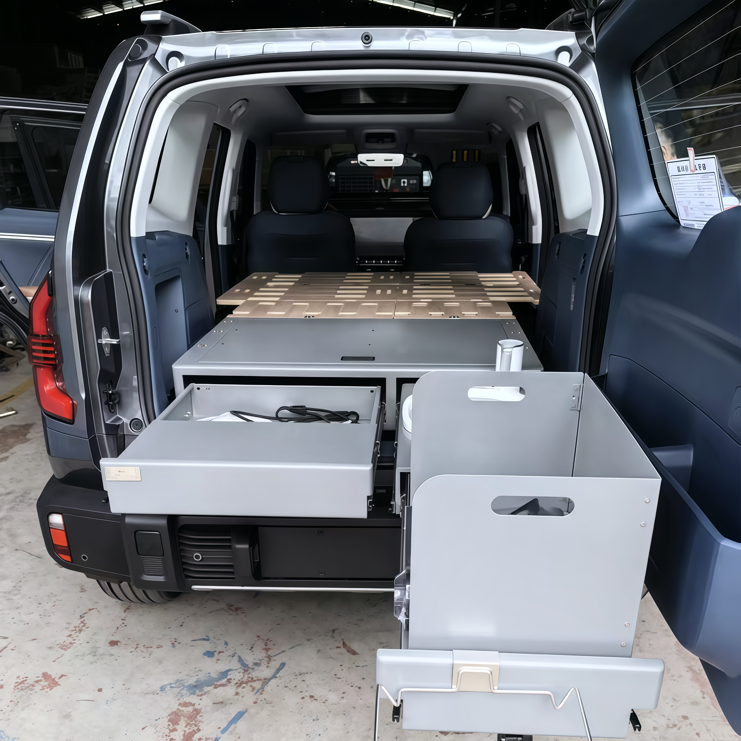 Sleeping Platform for SUV Camping with Storage Drawers