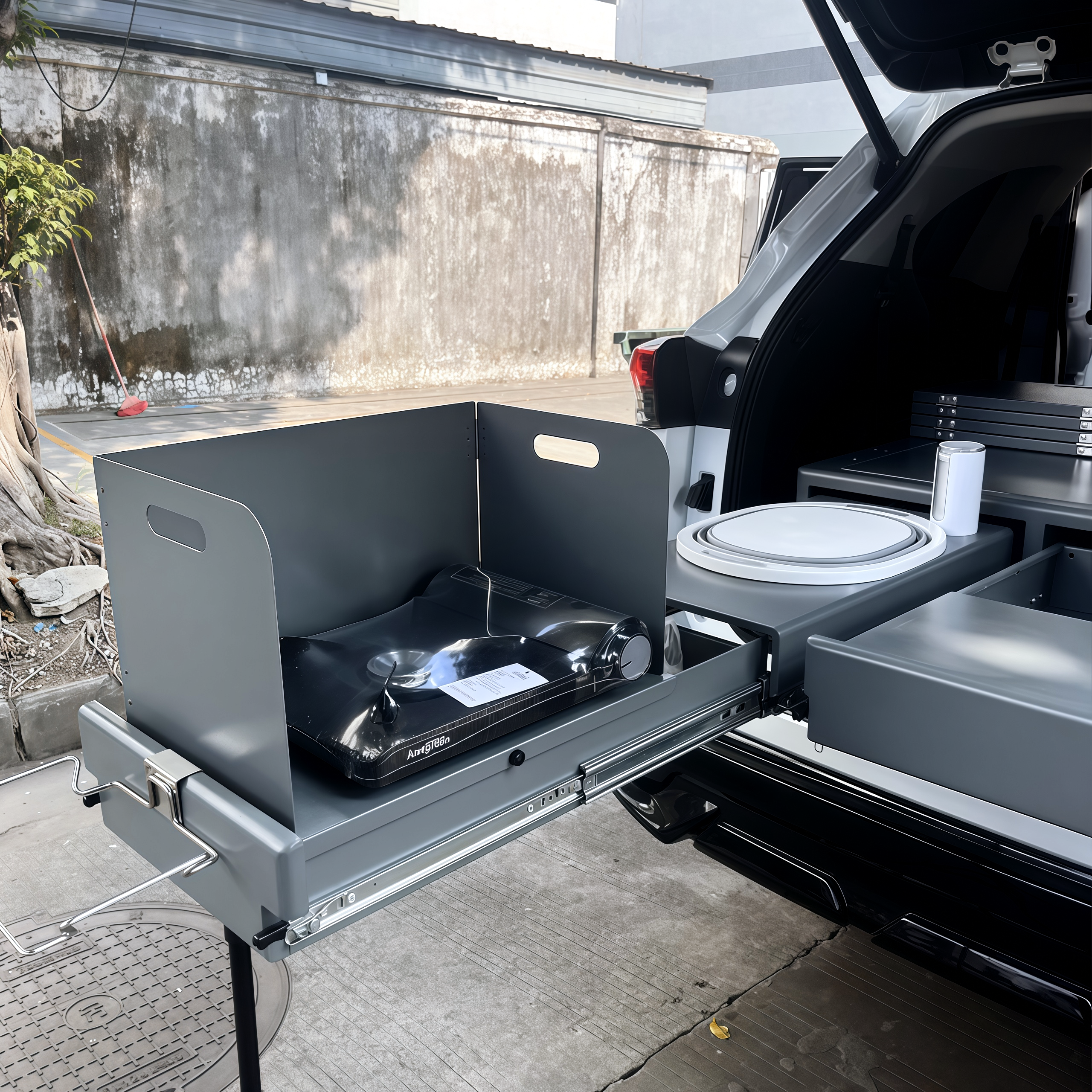 Sleeping Platform for SUV Camping with Storage Drawers