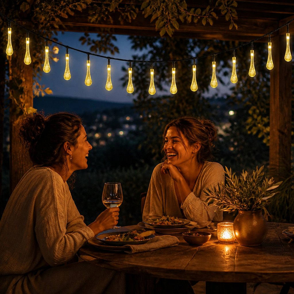 LuminaAura™ — Drape It Once, Charge by Sun, Glow All Night Outside