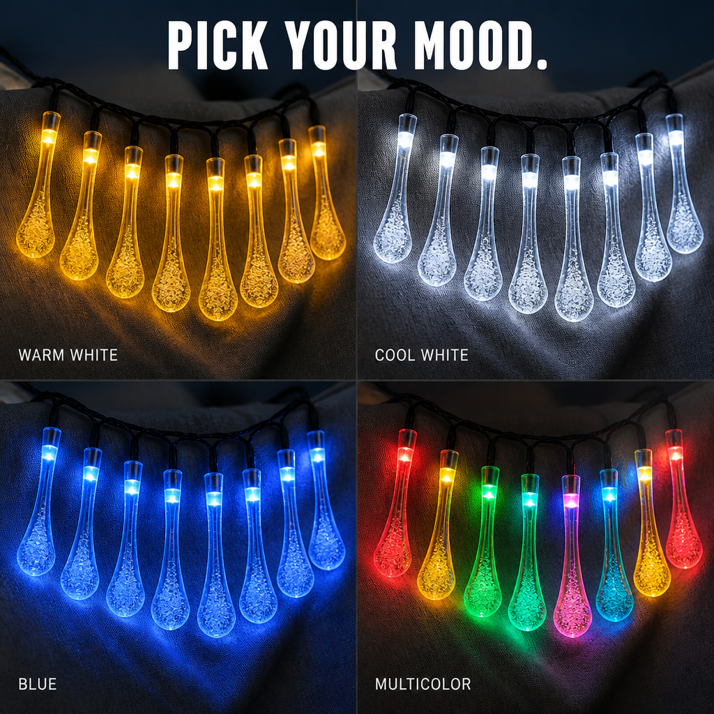 LuminaAura™ — Drape It Once, Charge by Sun, Glow All Night Outside
