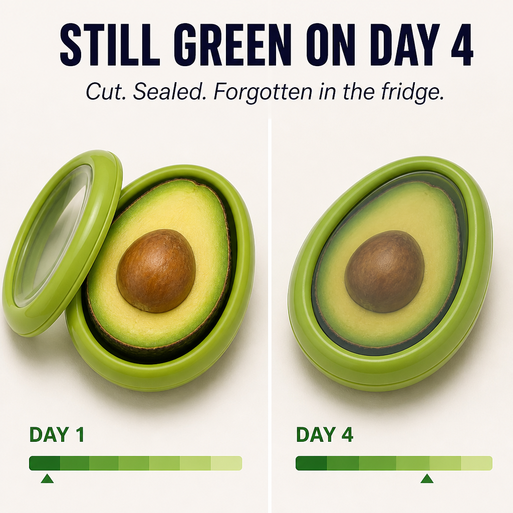 FreshSeal™ — Stop Cut Avocados, Onions and Tomatoes From Browning by Lunch