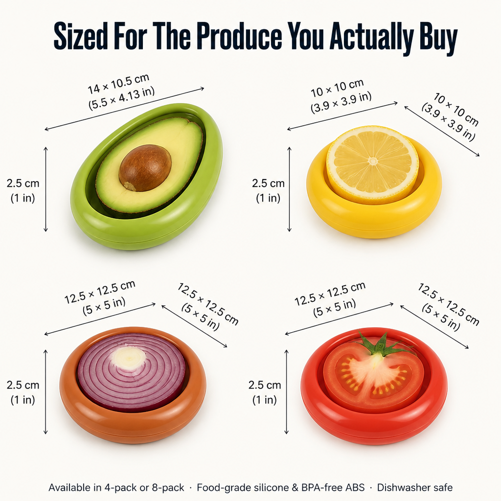 FreshSeal™ — Stop Cut Avocados, Onions and Tomatoes From Browning by Lunch