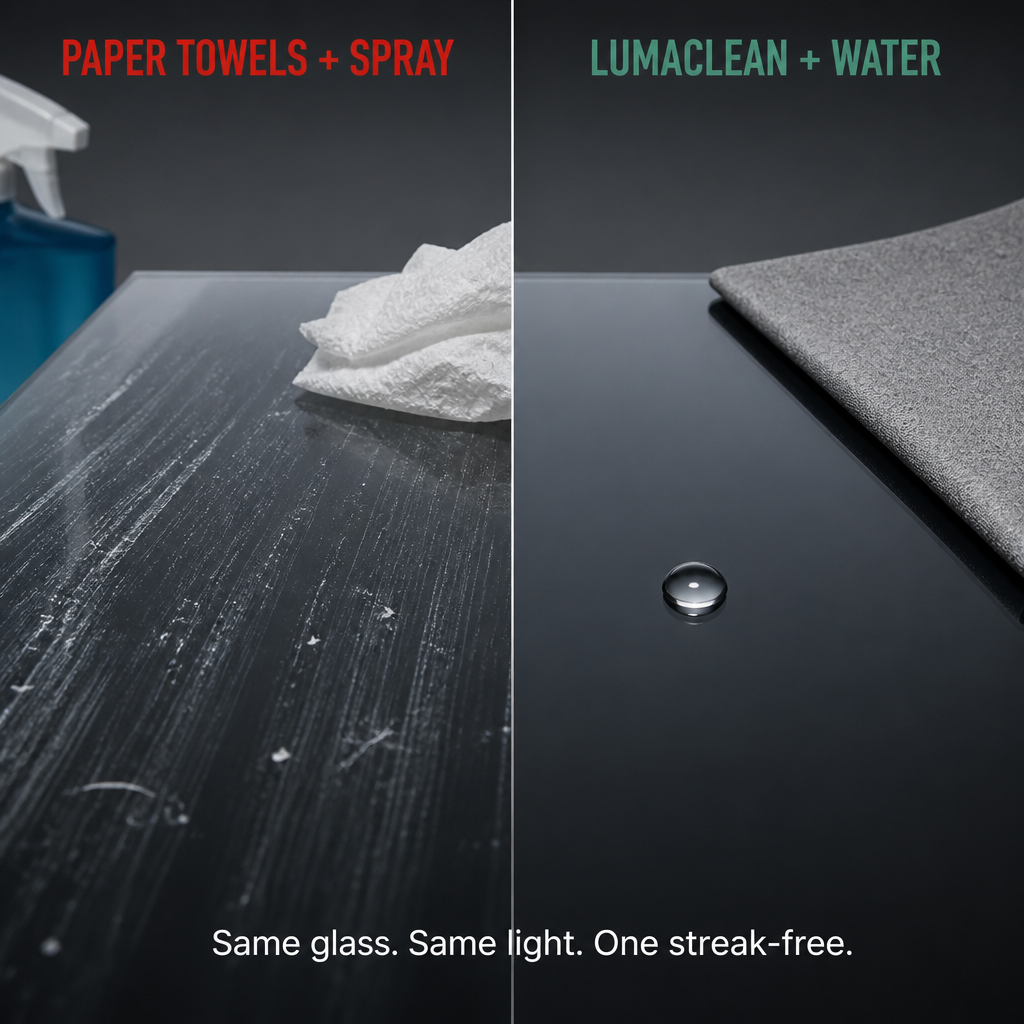 LumaClean™ — Wipe Glass, Mirrors & Car Windows Streak-Free Using Just Water