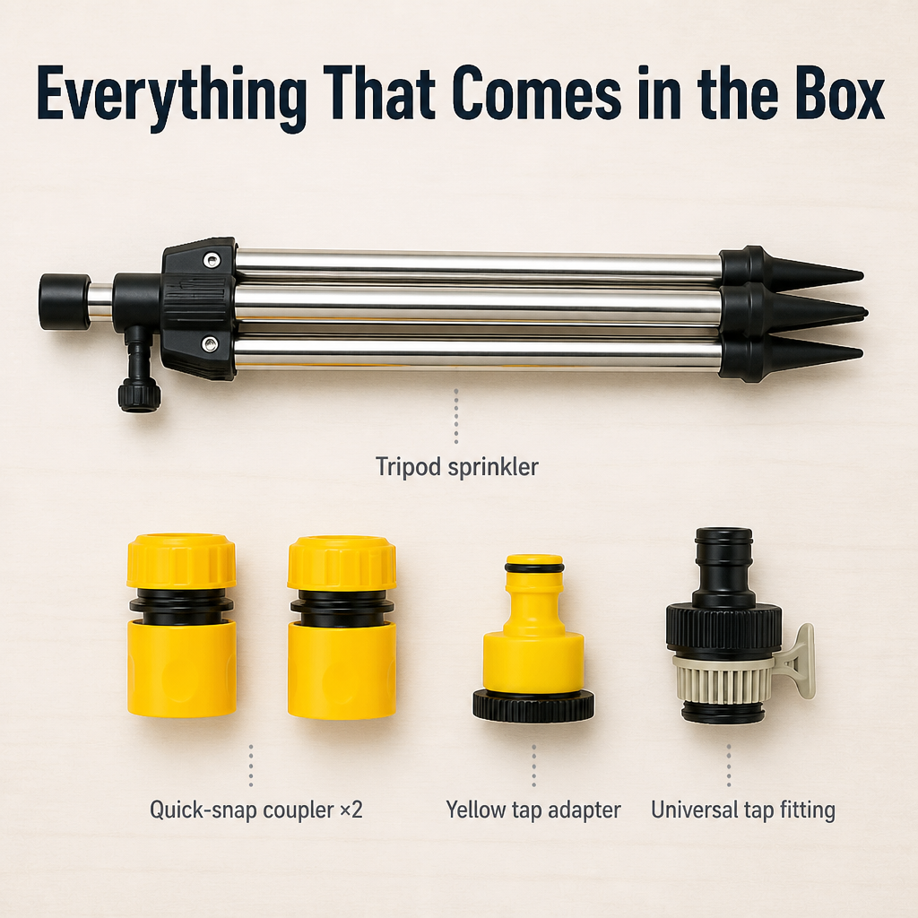 HydraMist™ — Lift Your Sprinkler Above the Plants and Cover Every Corner