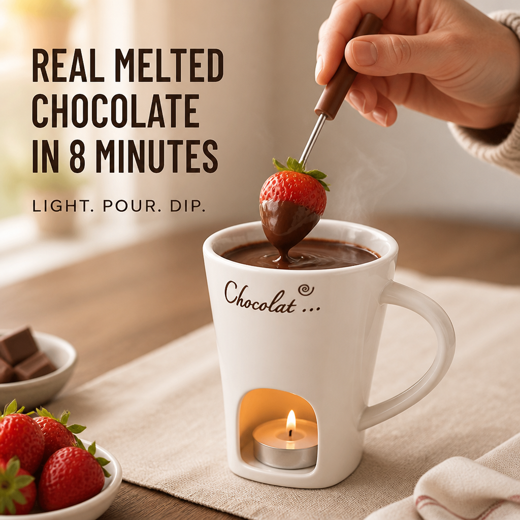 MeloMist™ — Light a Tealight, Melt Chocolate, Skip the Fondue Pot