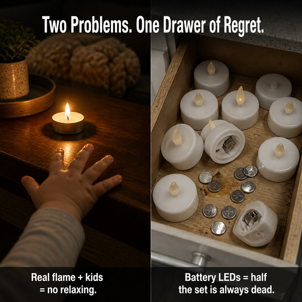 FlareMist™ — Recharge Twelve Real-Looking Flames in One Quick Plug-In