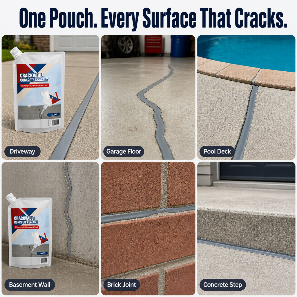 CrackVault™ — Fill, Seal & Waterproof Concrete Cracks In Under 10 Minutes