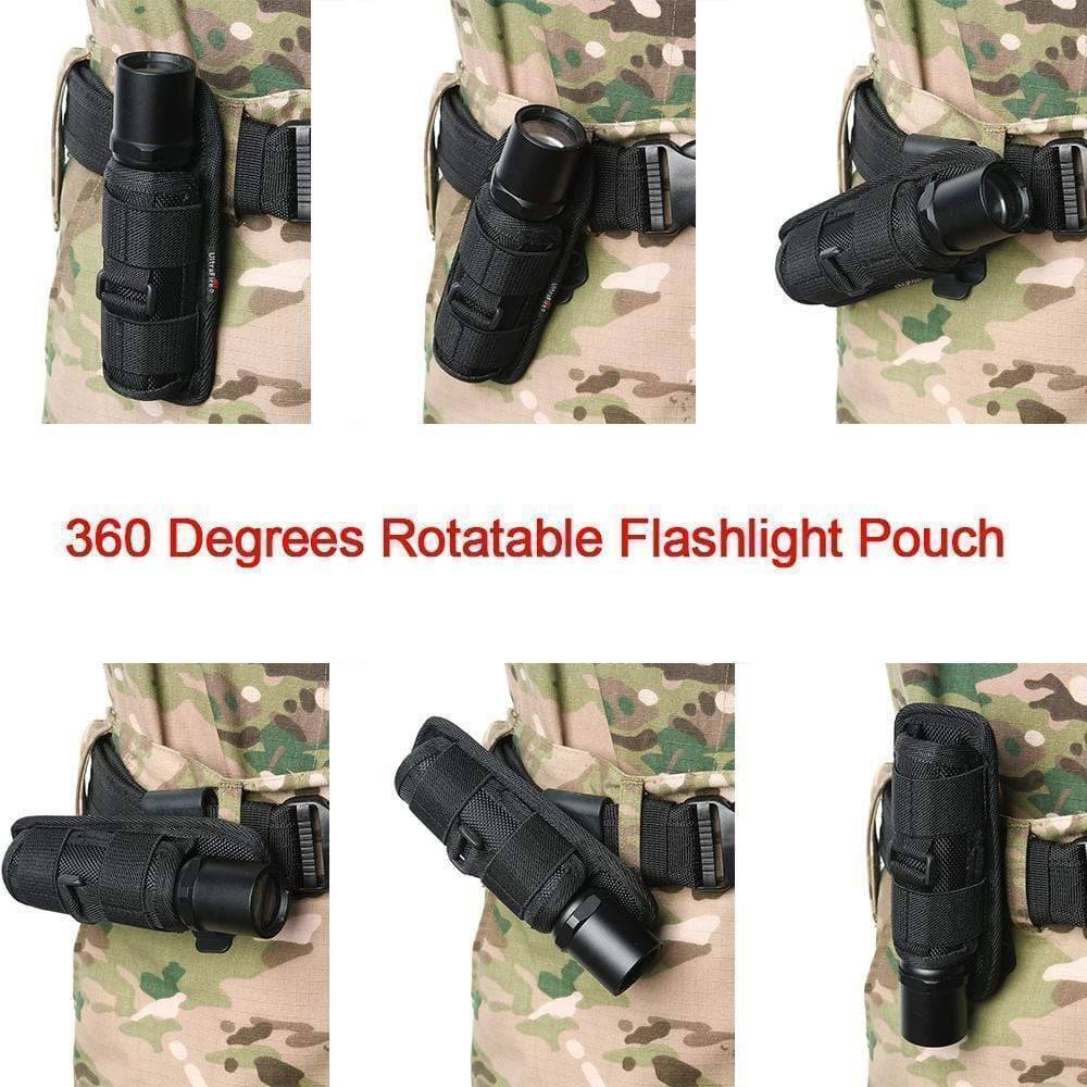 360-Degree Rotating Holster for Tactical Flashlights