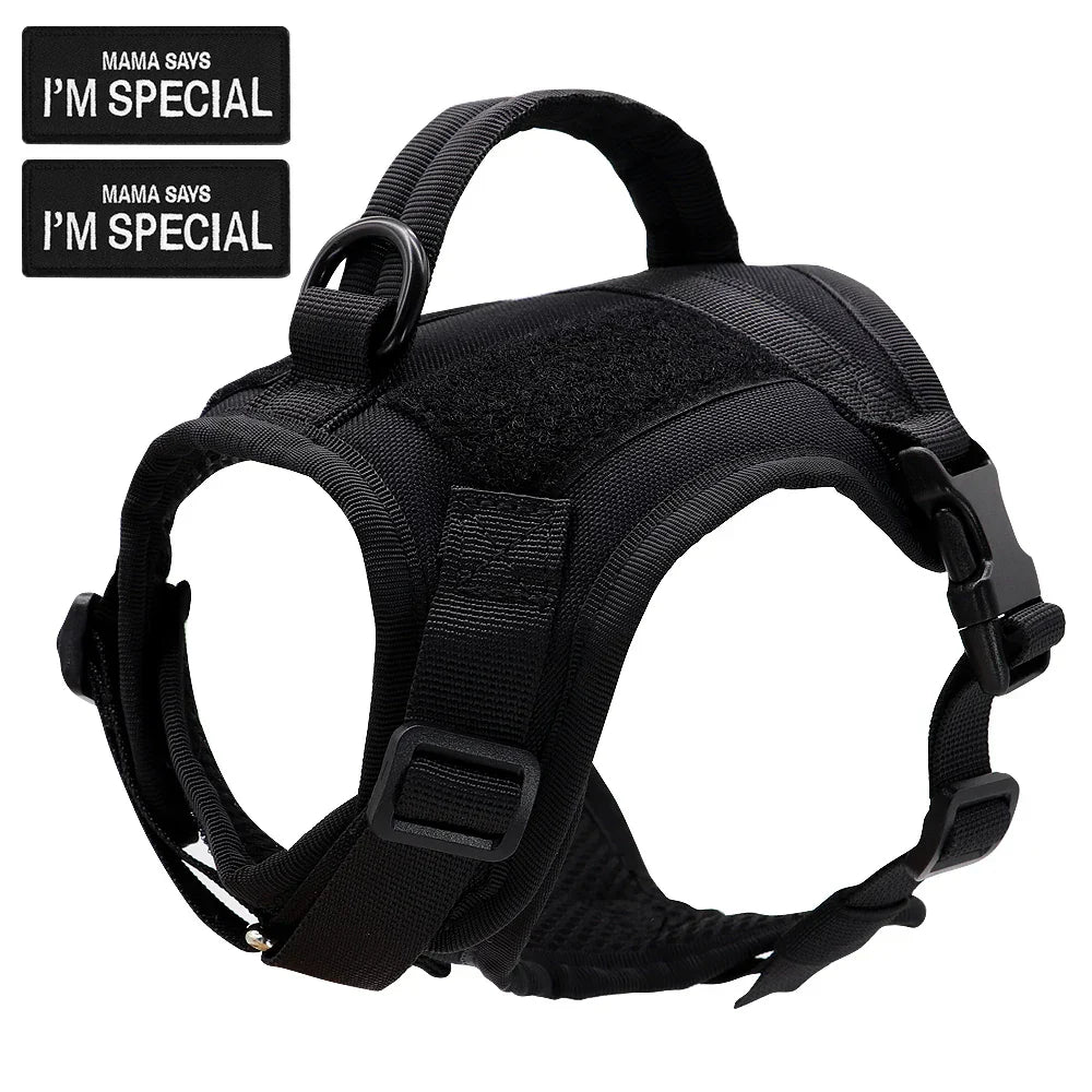 Tactical Cat Harness Vest with D-Ring for Leash Attachment