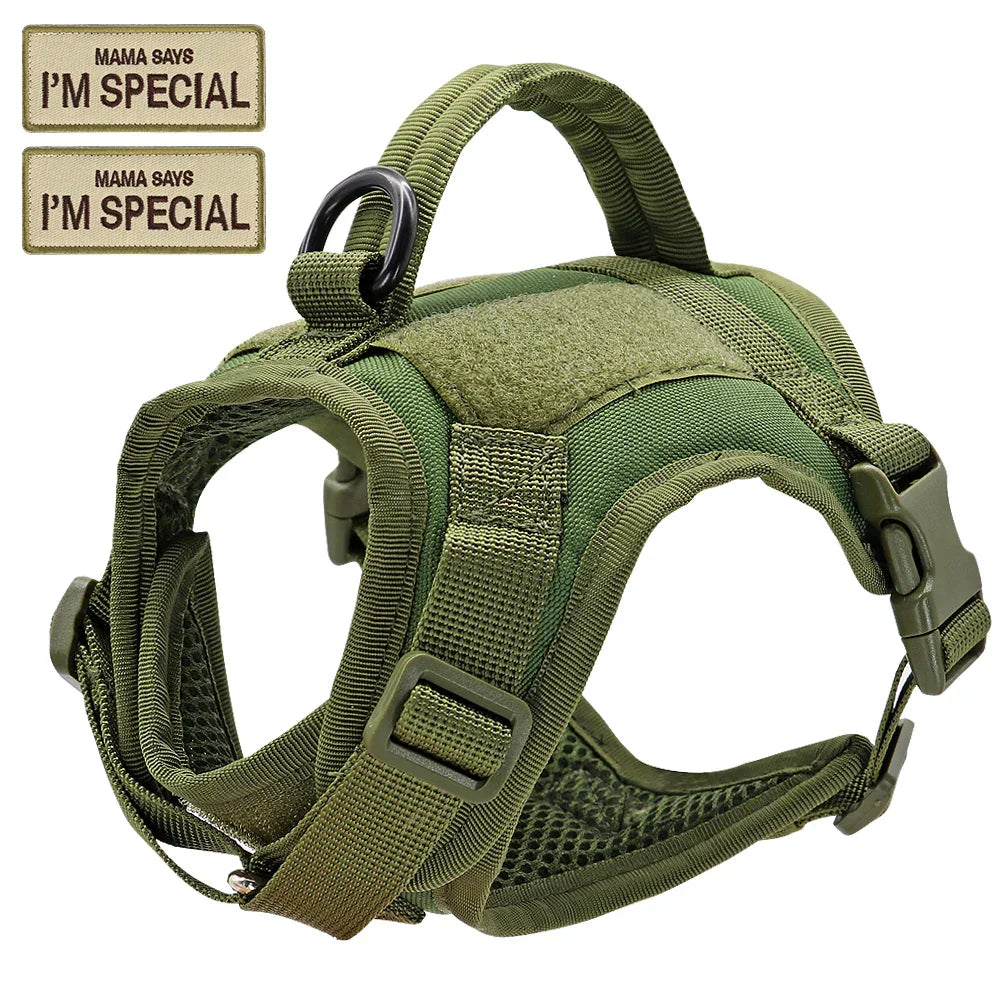 Tactical Cat Harness Vest with D-Ring for Leash Attachment