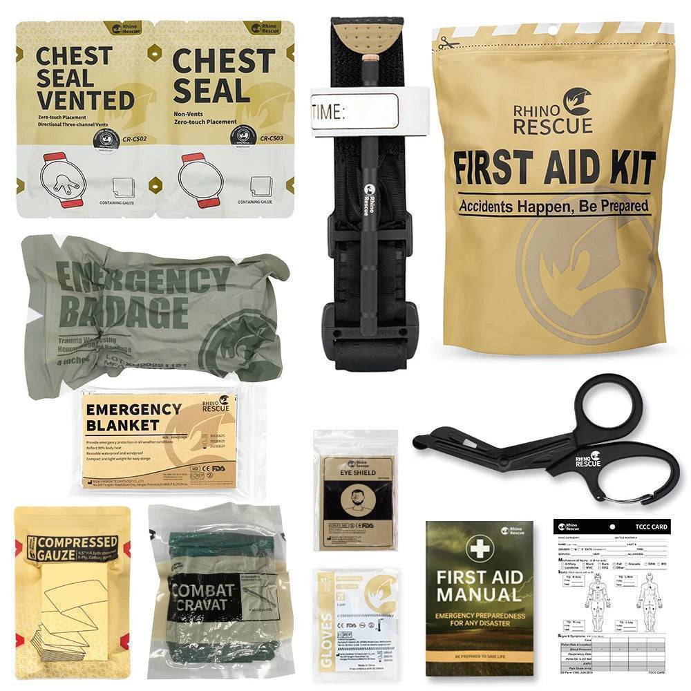 Outdoor Survival First Aid Kit - Tactical Emergency Trauma IFAK