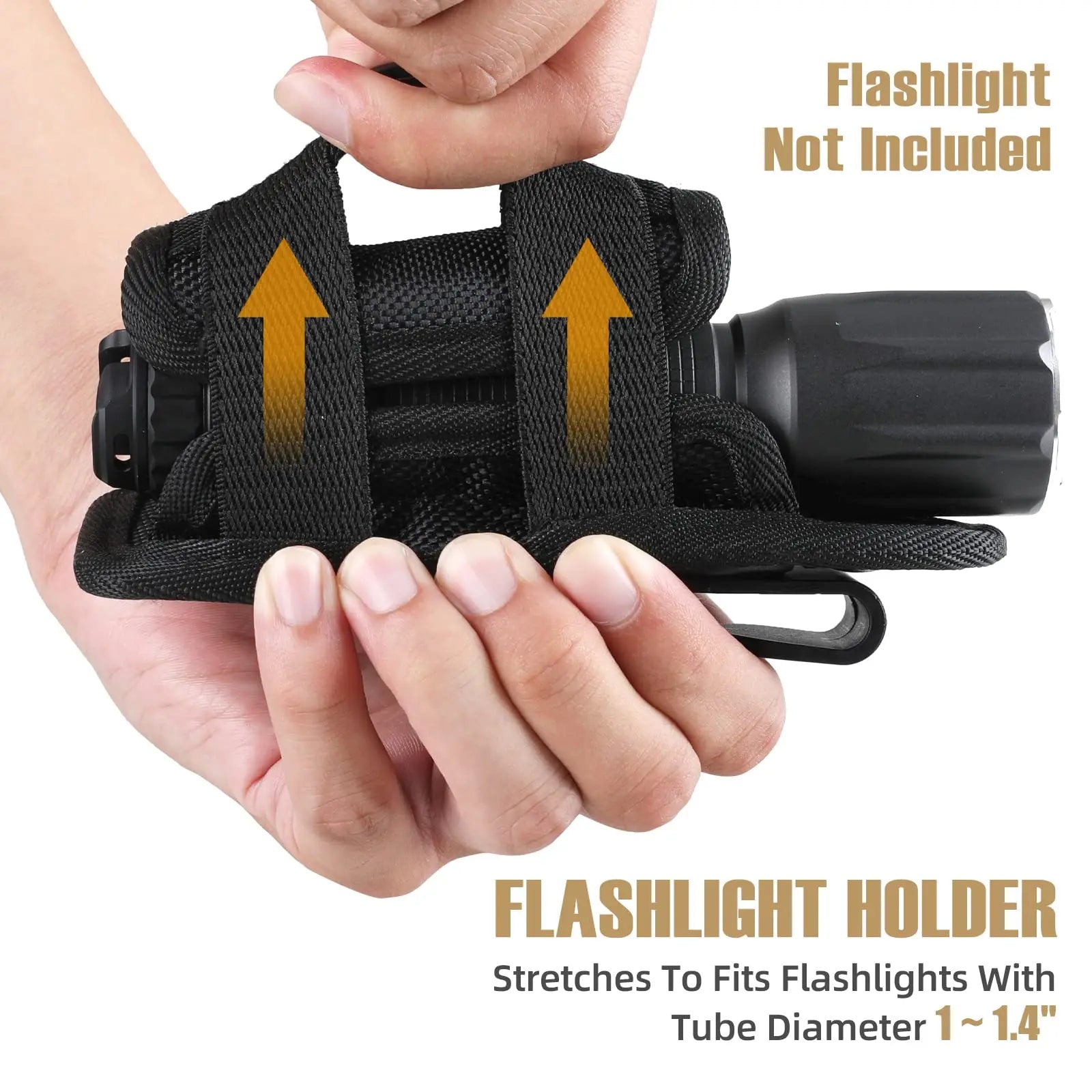 360° Rotating Belt Clip Holster for Tactical Flashlight Pouch