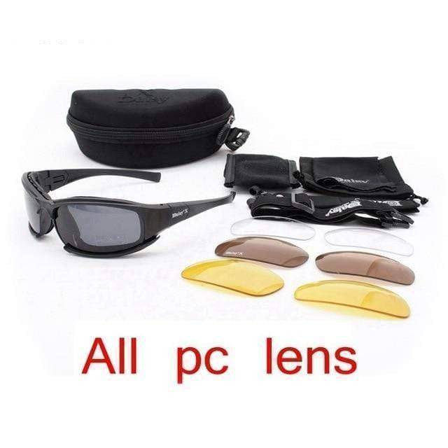 Polarized Tactical Sunglasses Featuring 4 Swappable Lenses