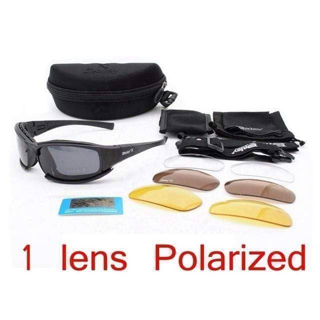 Polarized Tactical Sunglasses Featuring 4 Swappable Lenses