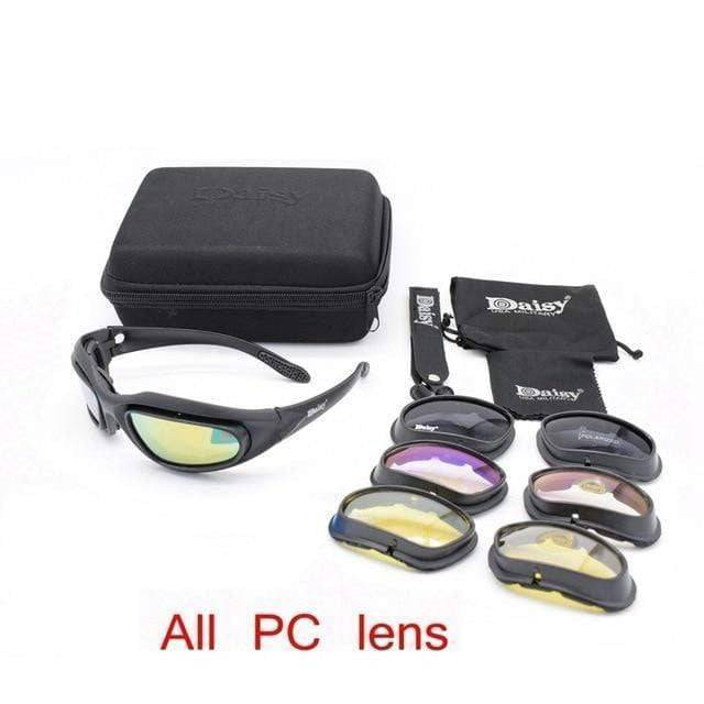 Polarized Tactical Sunglasses Featuring 4 Swappable Lenses